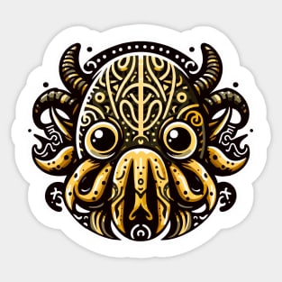 Funny yellow monster Sticker